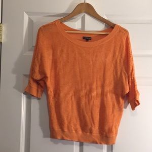 Express Medium Orange Peach Dolman Sweater